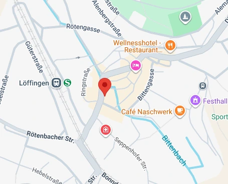 Außenansicht der Pizzeria Cafeteria Napoli in Löffingen